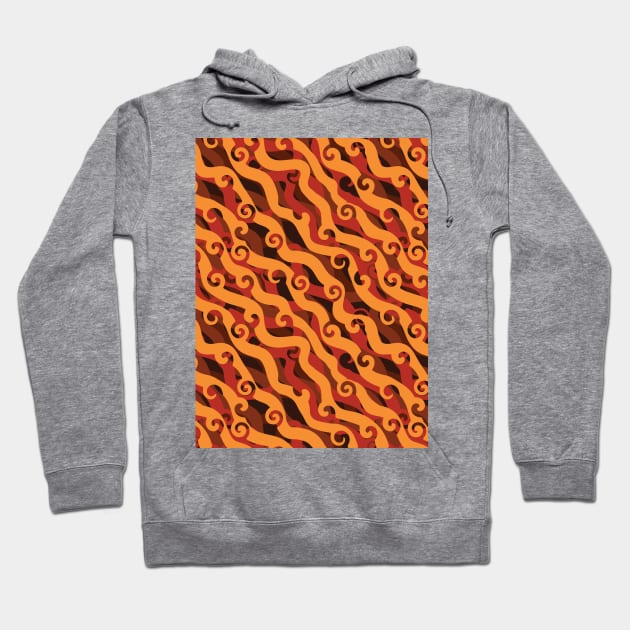 Abstract Diagonal Lines with Swirls Seamless Surface Pattern Design Hoodie by zarya_kiqo